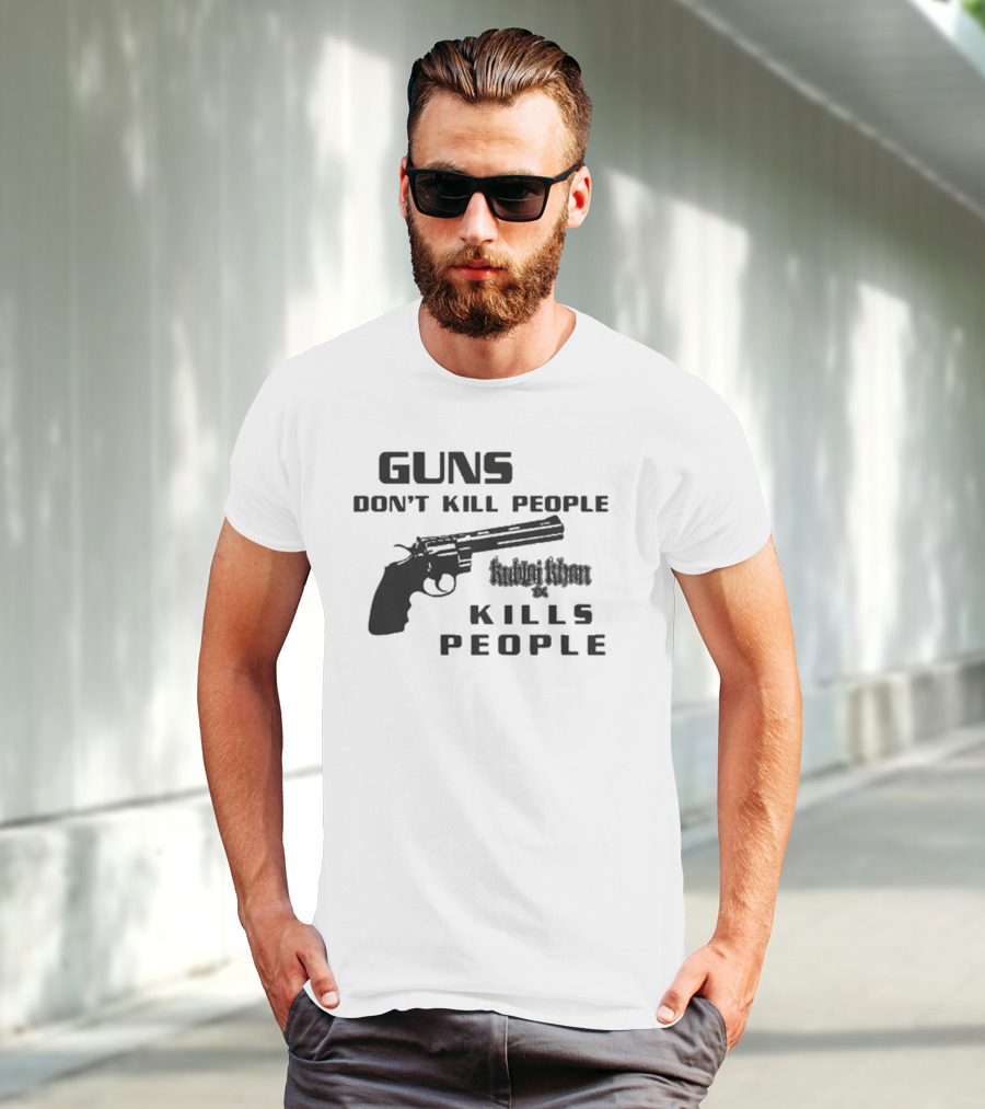 Guns Don’t Kill People Kublai Khan TX Kills People Revolver T-Shirt