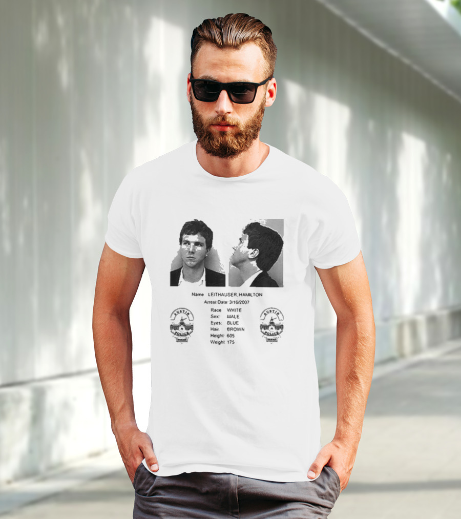 "Leithauser Hamilton Shot Los Feliz Police FBI 57484Z Height 605 Weight 175" T-Shirt