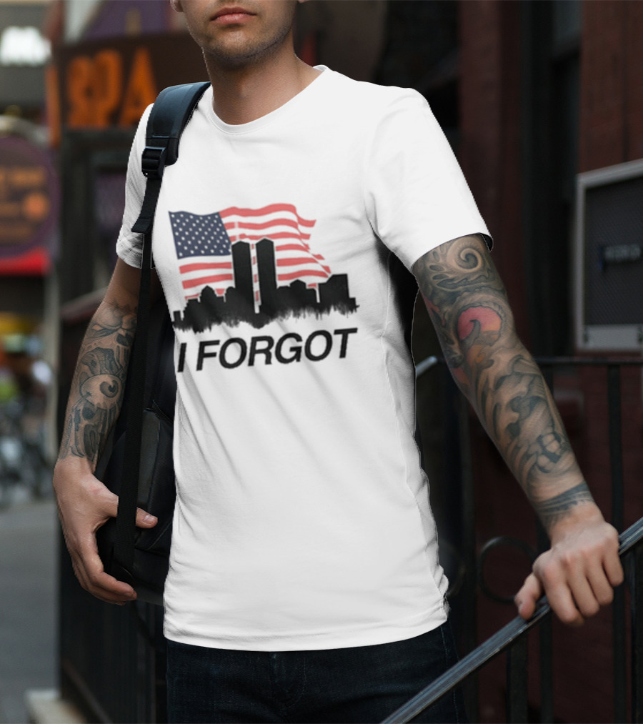 Flag I Forgot Red White Blue Building Shadows T-Shirt