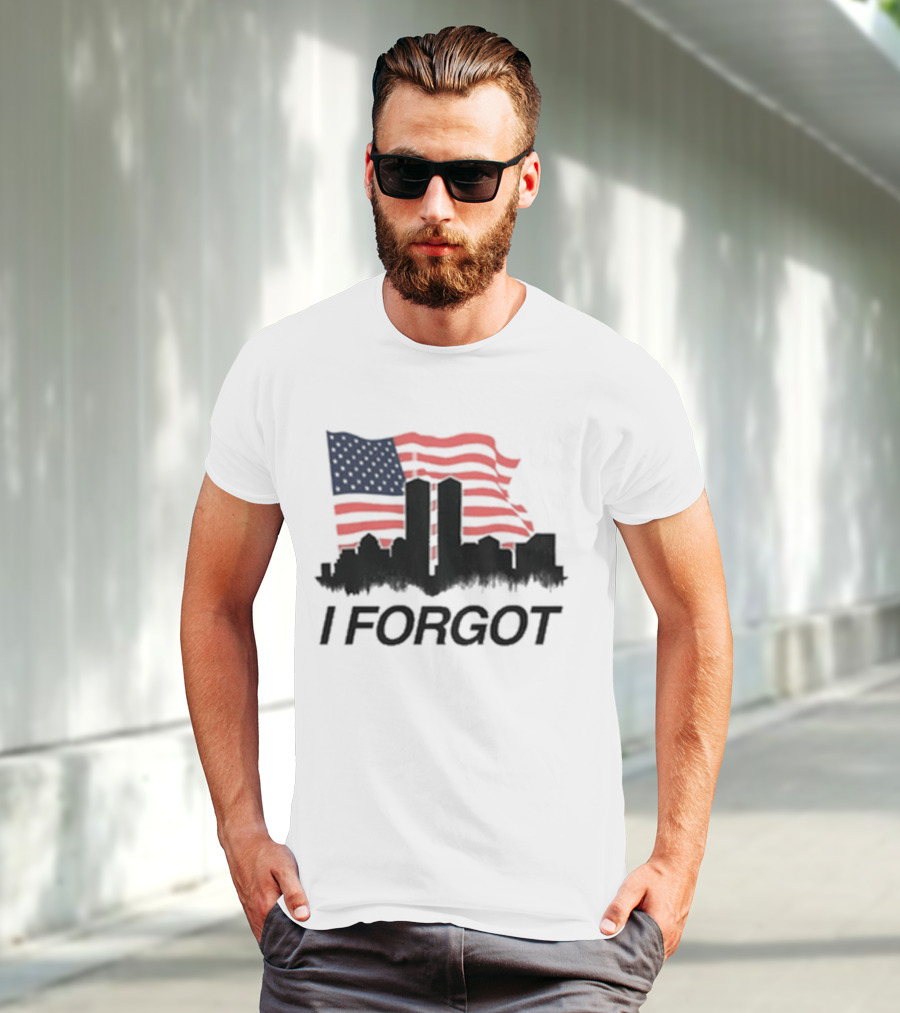 Flag I Forgot Red White Blue Building Shadows T-Shirt