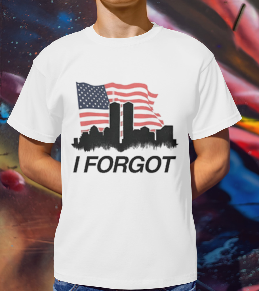 Flag I Forgot Red White Blue Building Shadows T-Shirt
