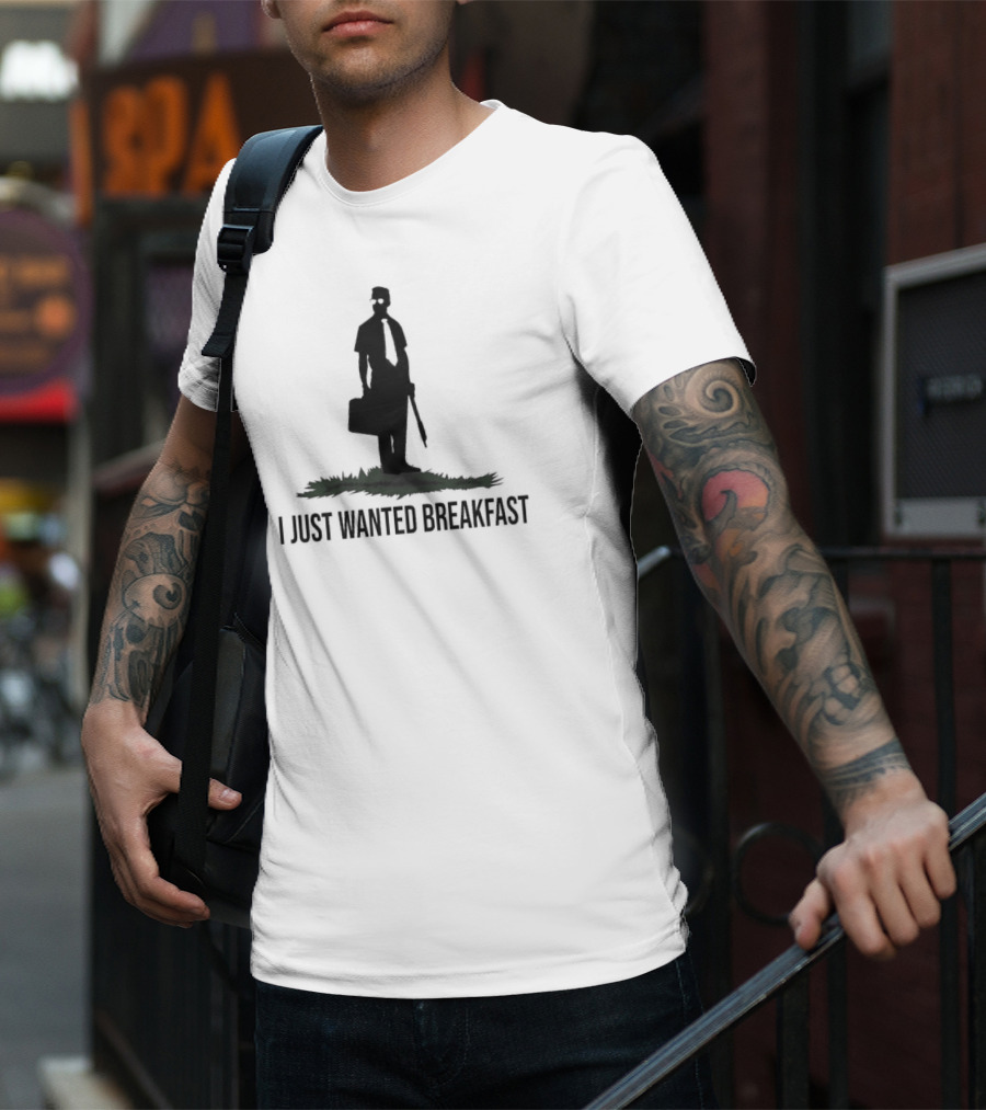 I Just Wanted Breakfast Man With Baseball Bat And Briefcase T-Shirt