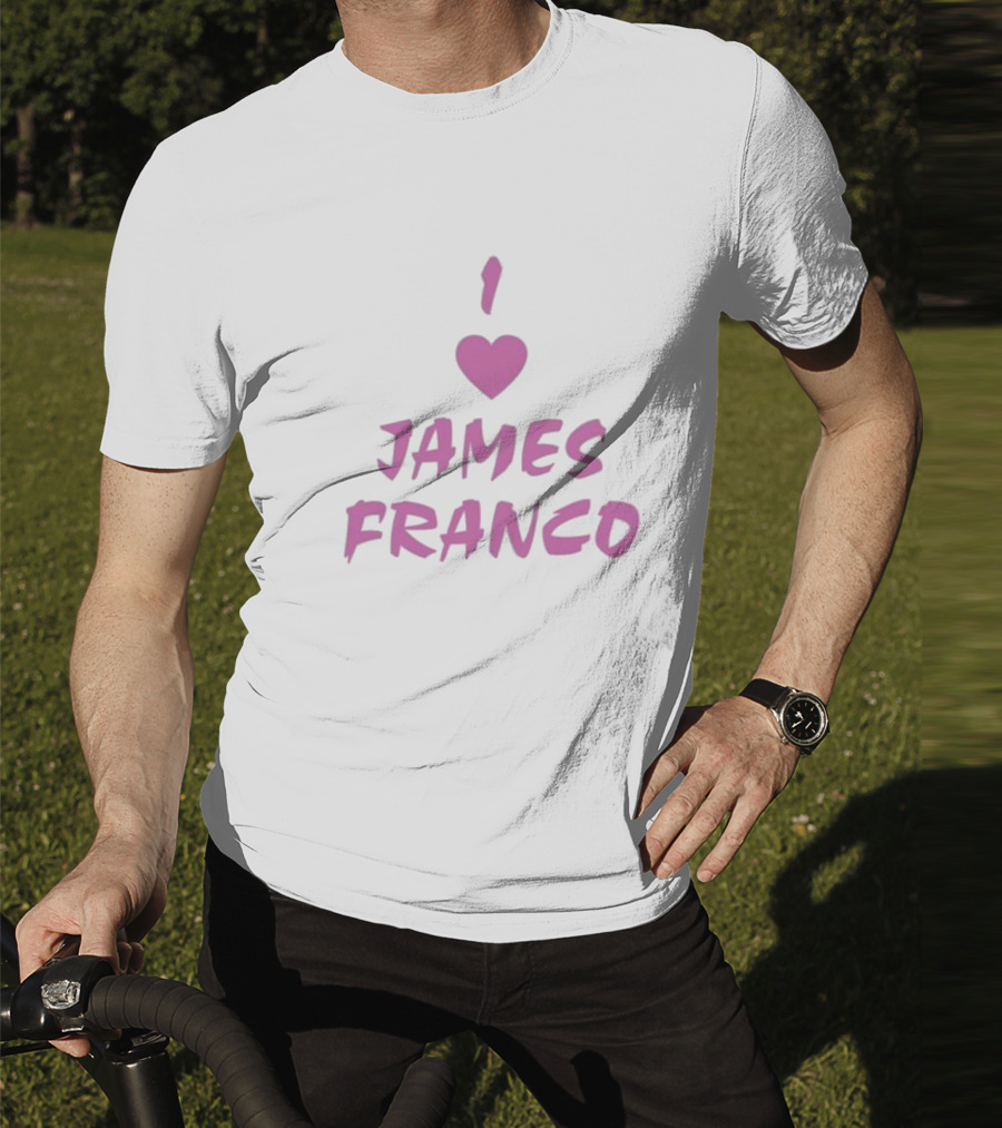 I Love James Franco Pink Heart T-Shirt