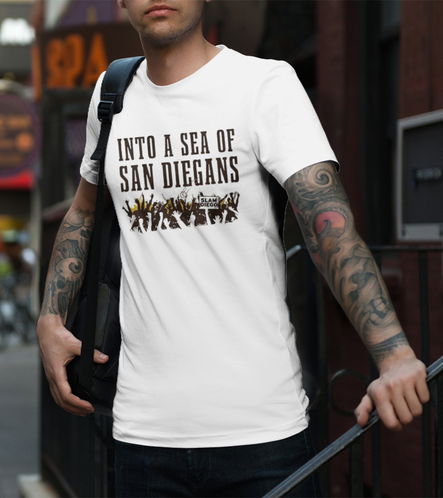 San Diegans Into A Sea Of Fans With Sign Cheers T-Shirt