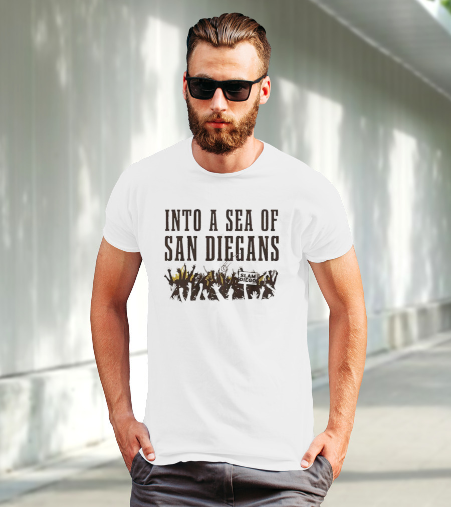 San Diegans Into A Sea Of Fans With Sign Cheers T-Shirt