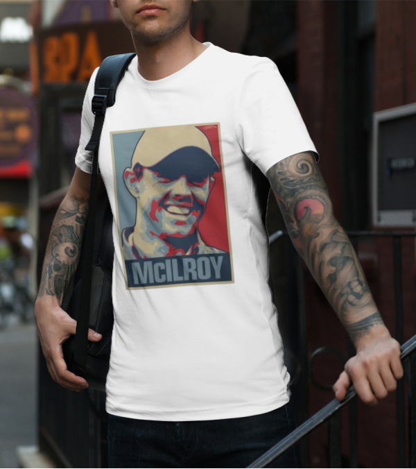 Ireland Rory McIlroy Masters Tournament Vintage Iconic Golf Portrait T-Shirt