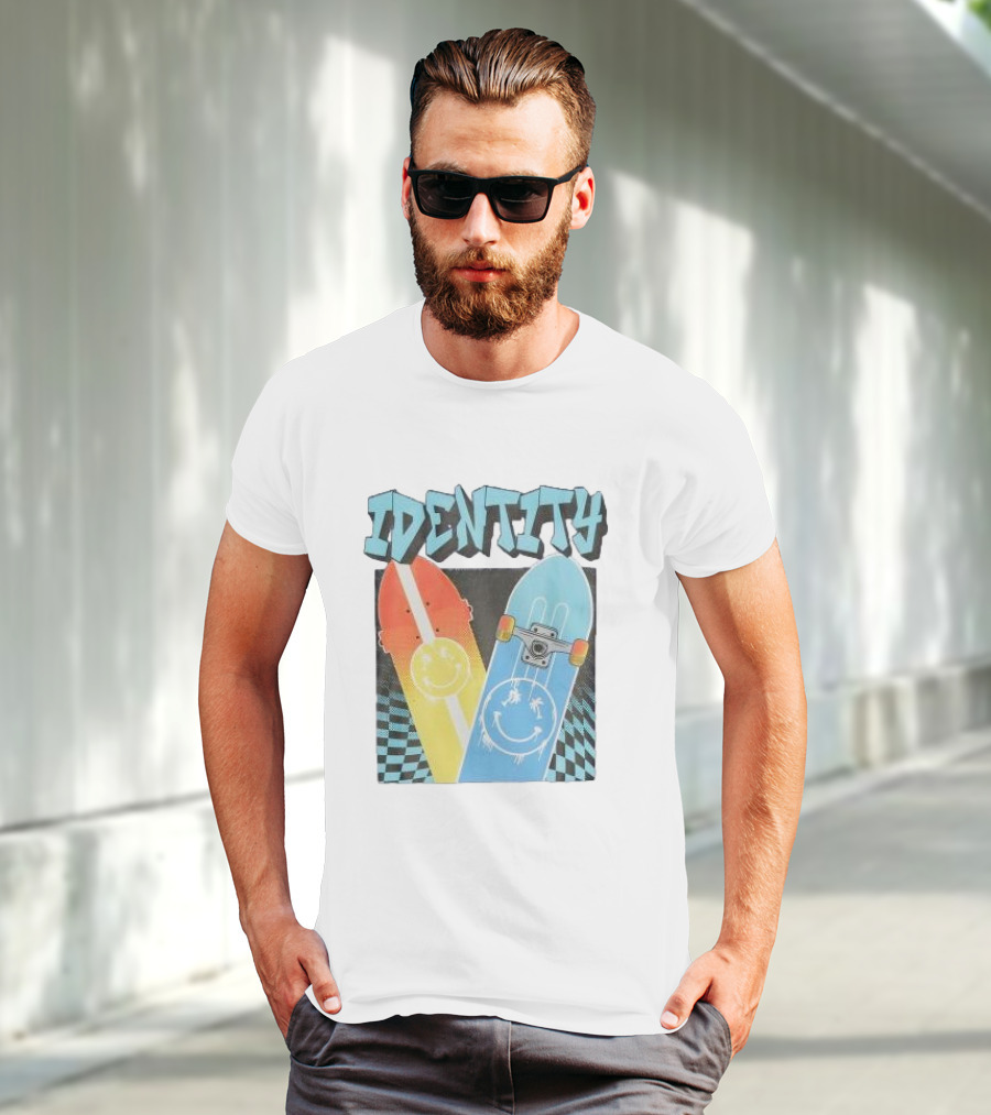 Identity Boys Purple Relaxed Skateboard Smiley T-Shirt