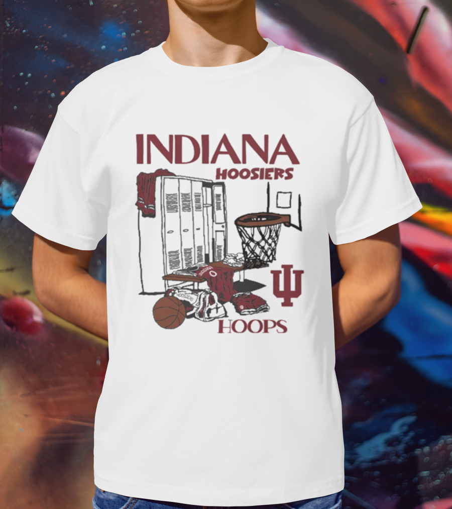 Indiana Hoosiers Basketball Locker Room Hoops NYC T-Shirt