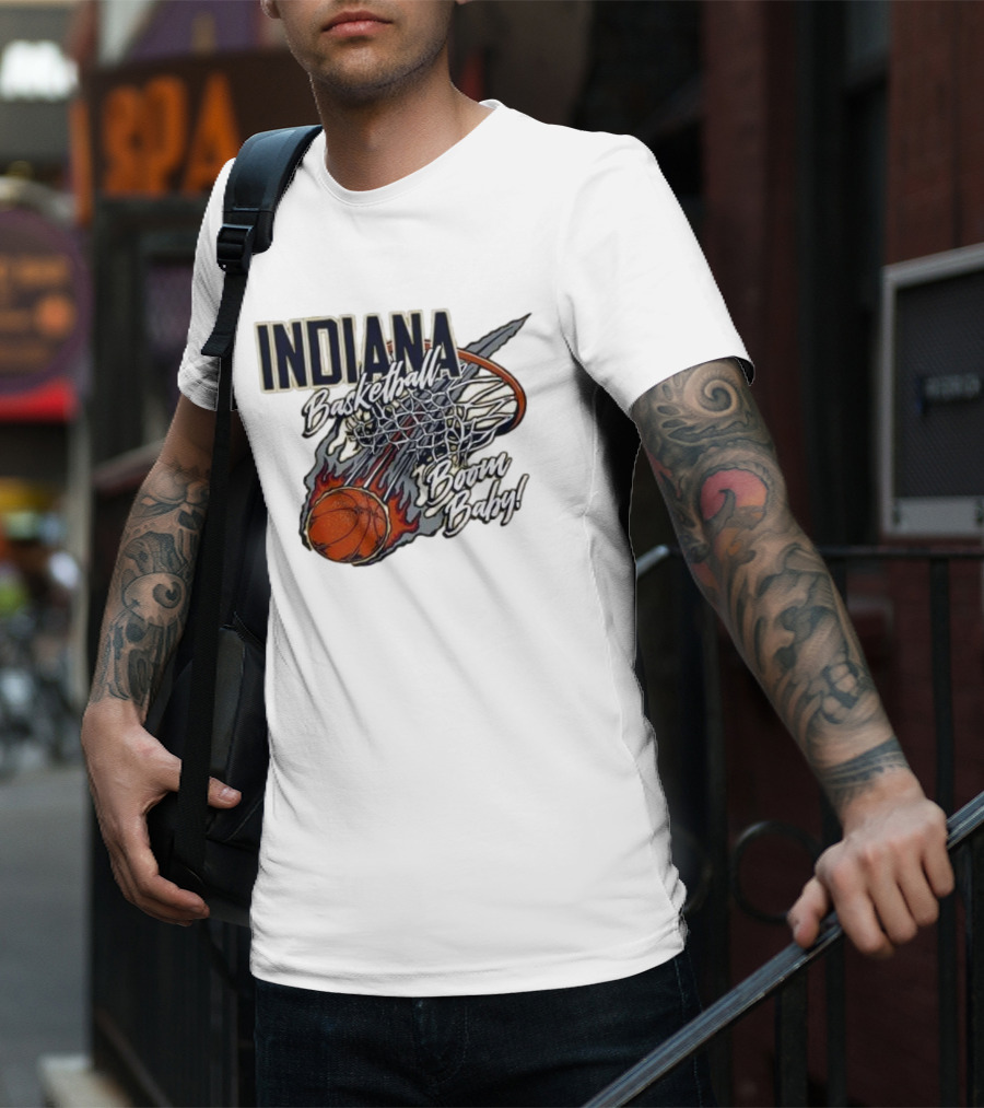 Indiana Pacers Basketball Boom Baby Fireball Slam Dunk T-Shirt