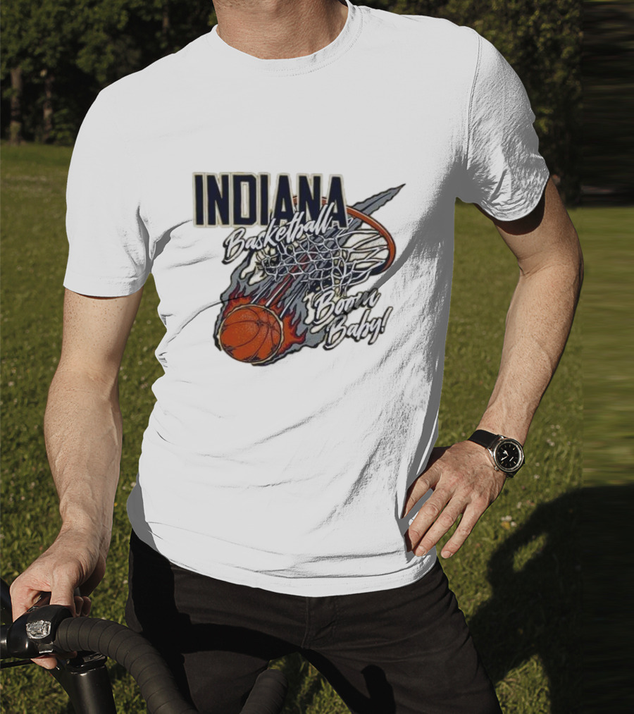 Indiana Pacers Basketball Boom Baby Fireball Slam Dunk T-Shirt