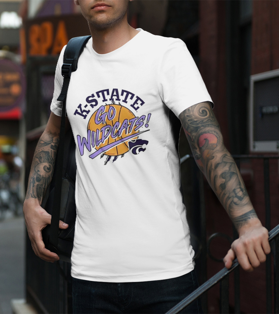K-State Go Wildcats Basketball Fan Gear T-Shirt
