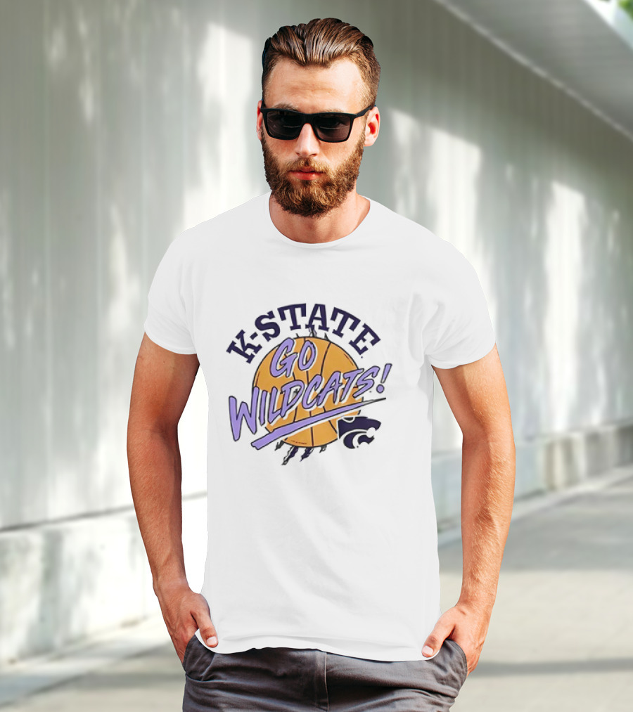 K-State Go Wildcats Basketball Fan Gear T-Shirt