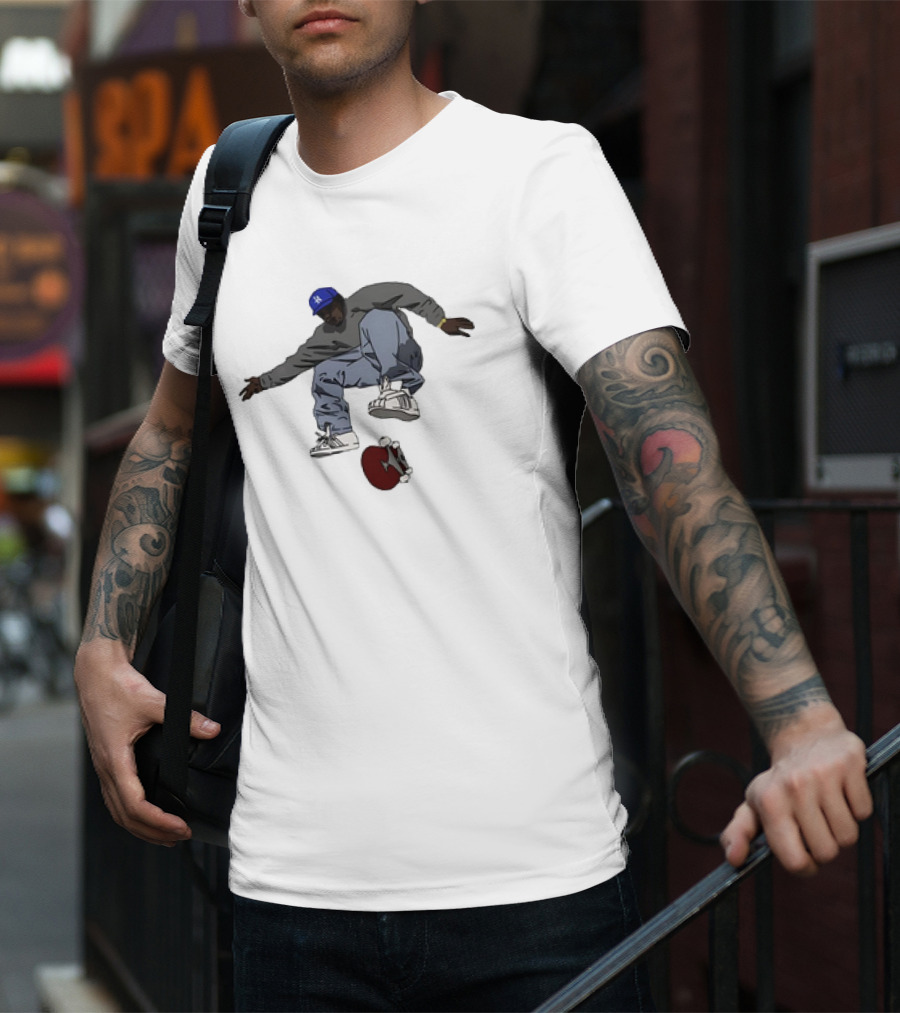 Kareem Campbell World Skateboards 90s Iconic Skateboarding Trick T-Shirt