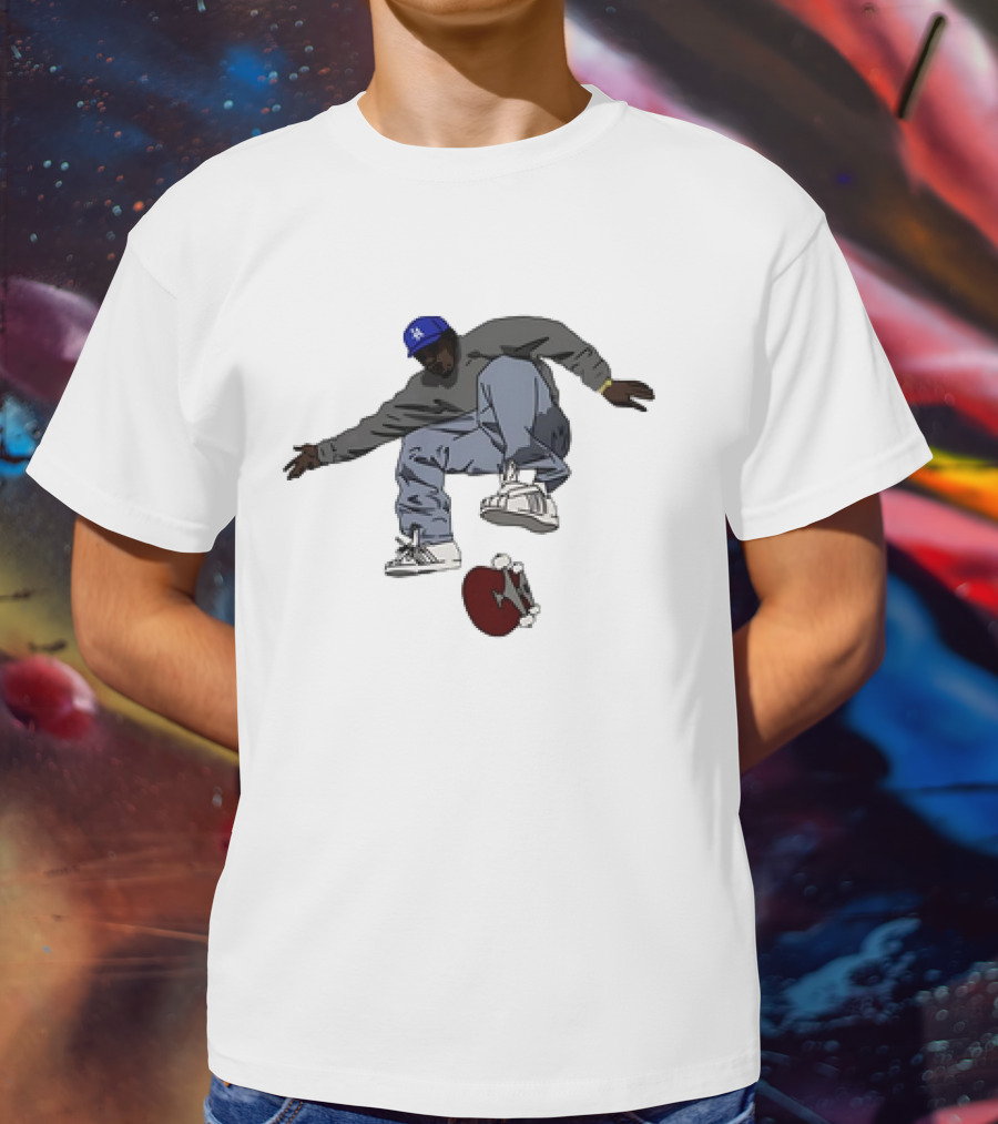 Kareem Campbell World Skateboards 90s Iconic Skateboarding Trick T-Shirt