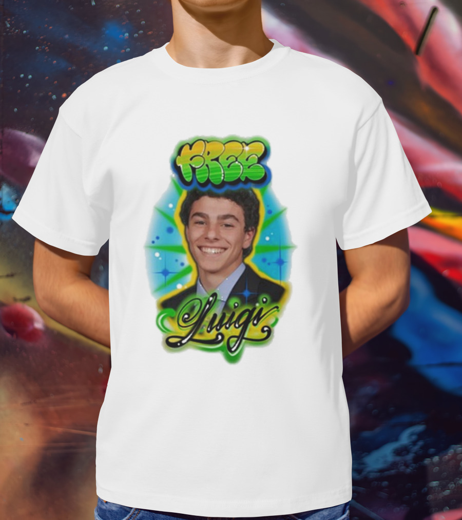 Free Luigi Keiajah Airbrush Style T-Shirt