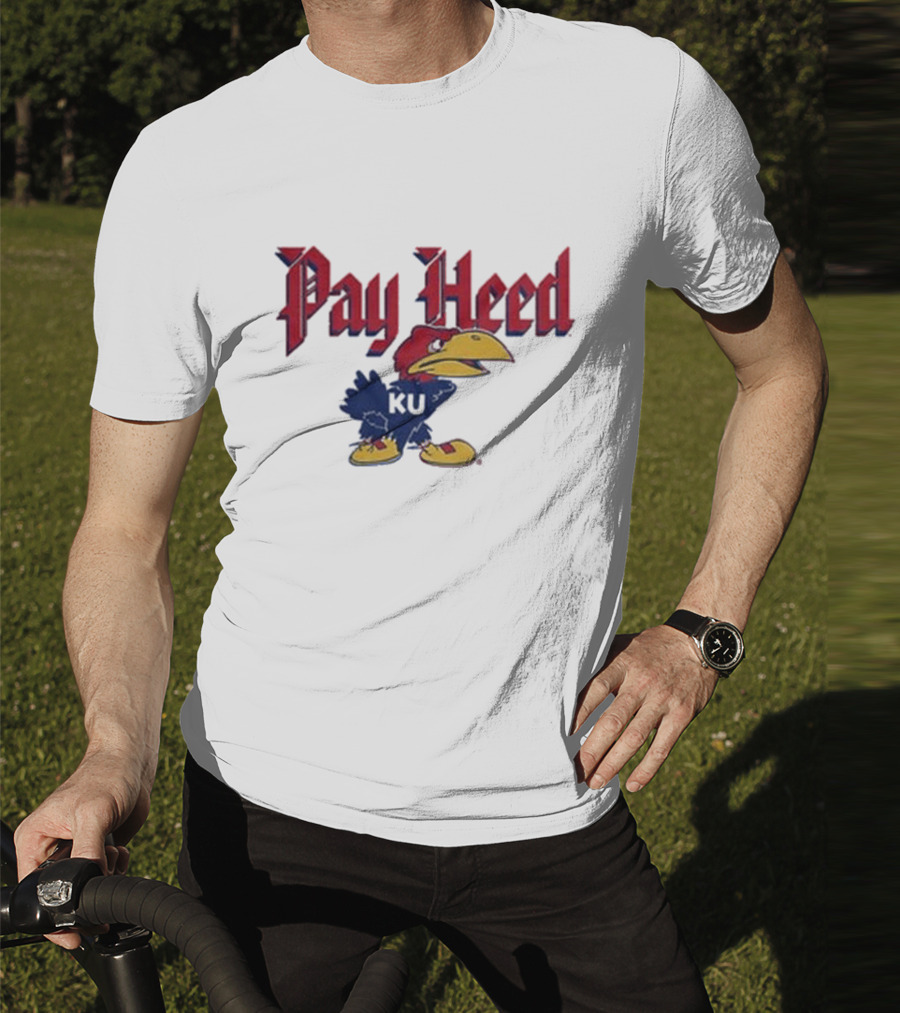 KU Pay Heed Jayhawk Vintage Style T-Shirt