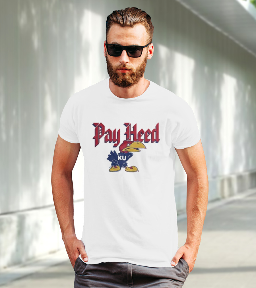 KU Pay Heed Jayhawk Vintage Style T-Shirt