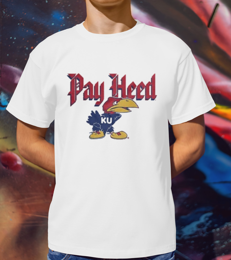 KU Pay Heed Jayhawk Vintage Style T-Shirt