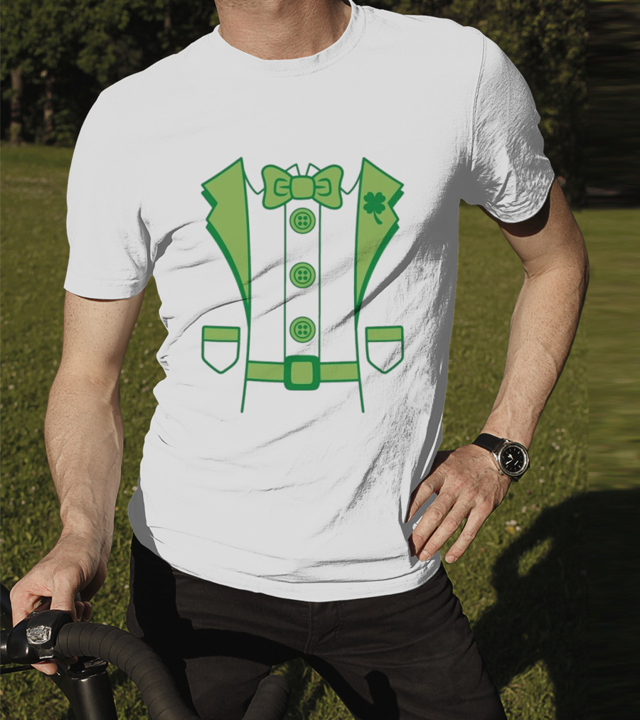 Leprechaun Suit With Bowtie And Shamrock St Patty’s Day T-Shirt