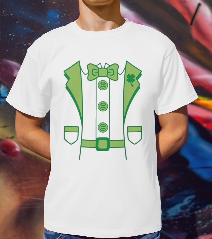 Leprechaun Suit With Bowtie And Shamrock St Patty’s Day T-Shirt