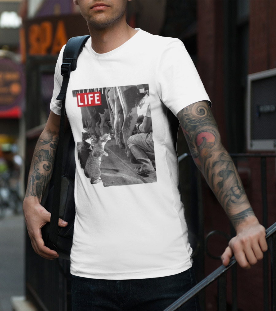 Life Magazine Cats Enjoying Fresh Milk T-Shirt