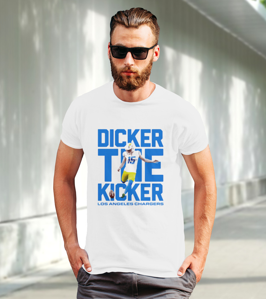 Dicker The Kicker Los Angeles Chargers Football T-Shirt