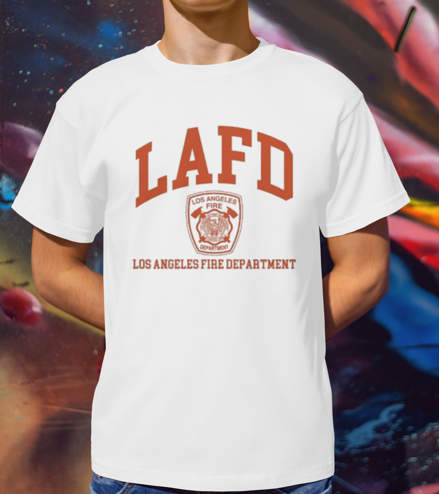LAFD Los Angeles Fire Department Emblem Classic Arch Style T-Shirt