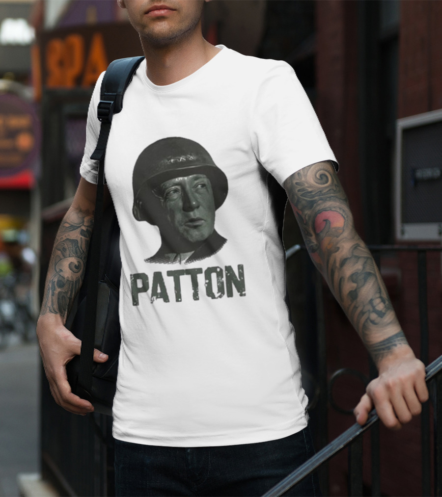Jake Shields General Patton Helmet Portrait T-Shirt