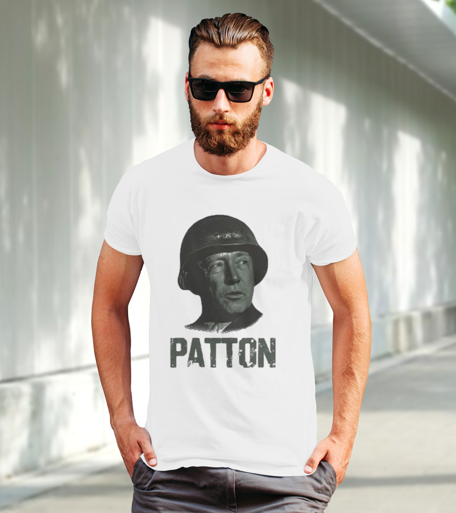 Jake Shields General Patton Helmet Portrait T-Shirt