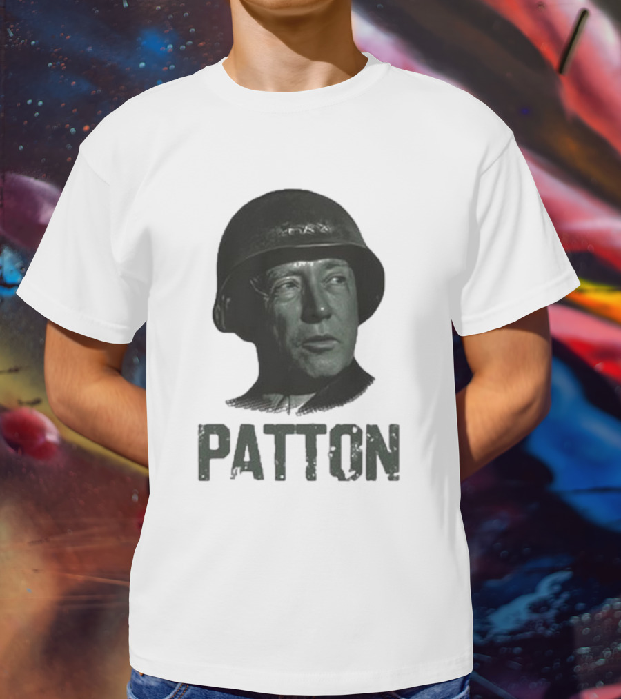 Jake Shields General Patton Helmet Portrait T-Shirt