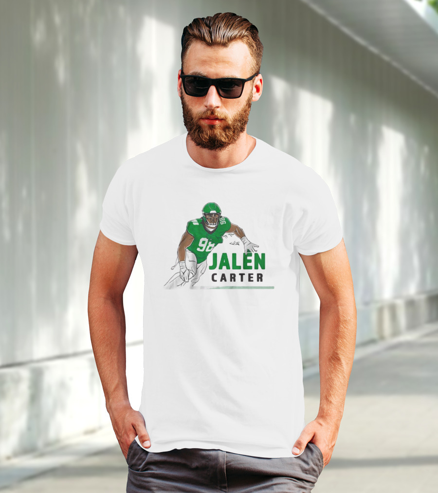 Jalen Carter 98 Philadelphia Eagles Big Dawg Pose NFL T-Shirt