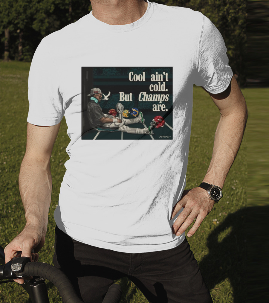 Jalen Hurts Philadelphia Eagles Cool Ain’t Cold But Champs Are Chiefs Packers T-Shirt