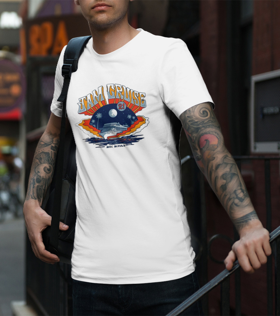 Jam Cruise 21 Tropical Moonlit Ocean Adventure 2025 T-Shirt