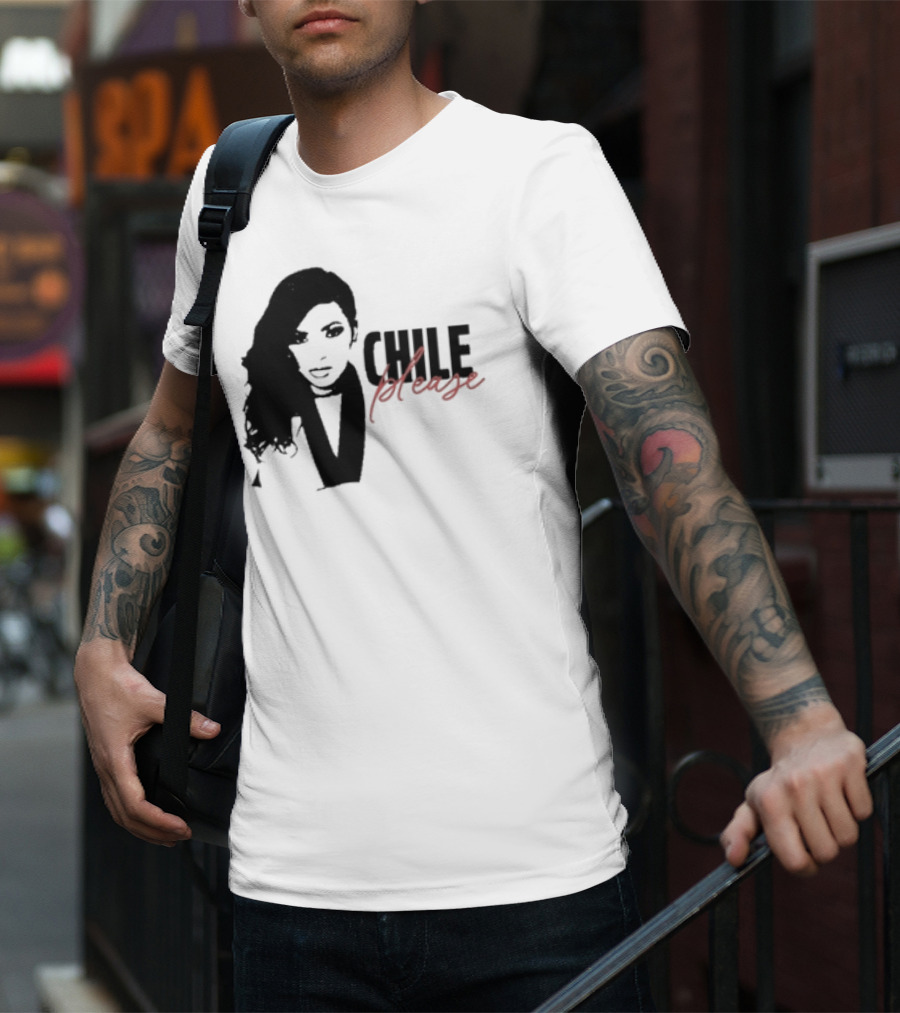 Jasmine Crockett Chile Please Silhouette Textured Portrait T-Shirt