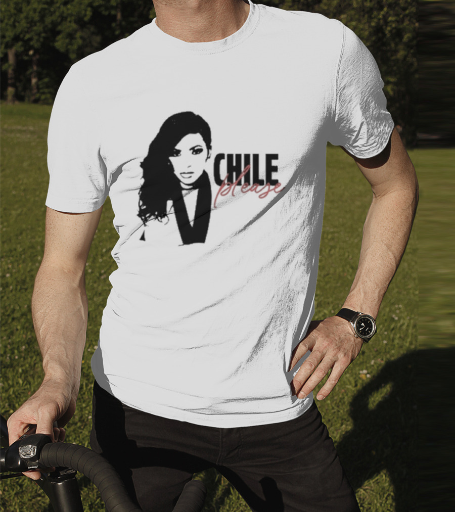 Jasmine Crockett Chile Please Silhouette Textured Portrait T-Shirt