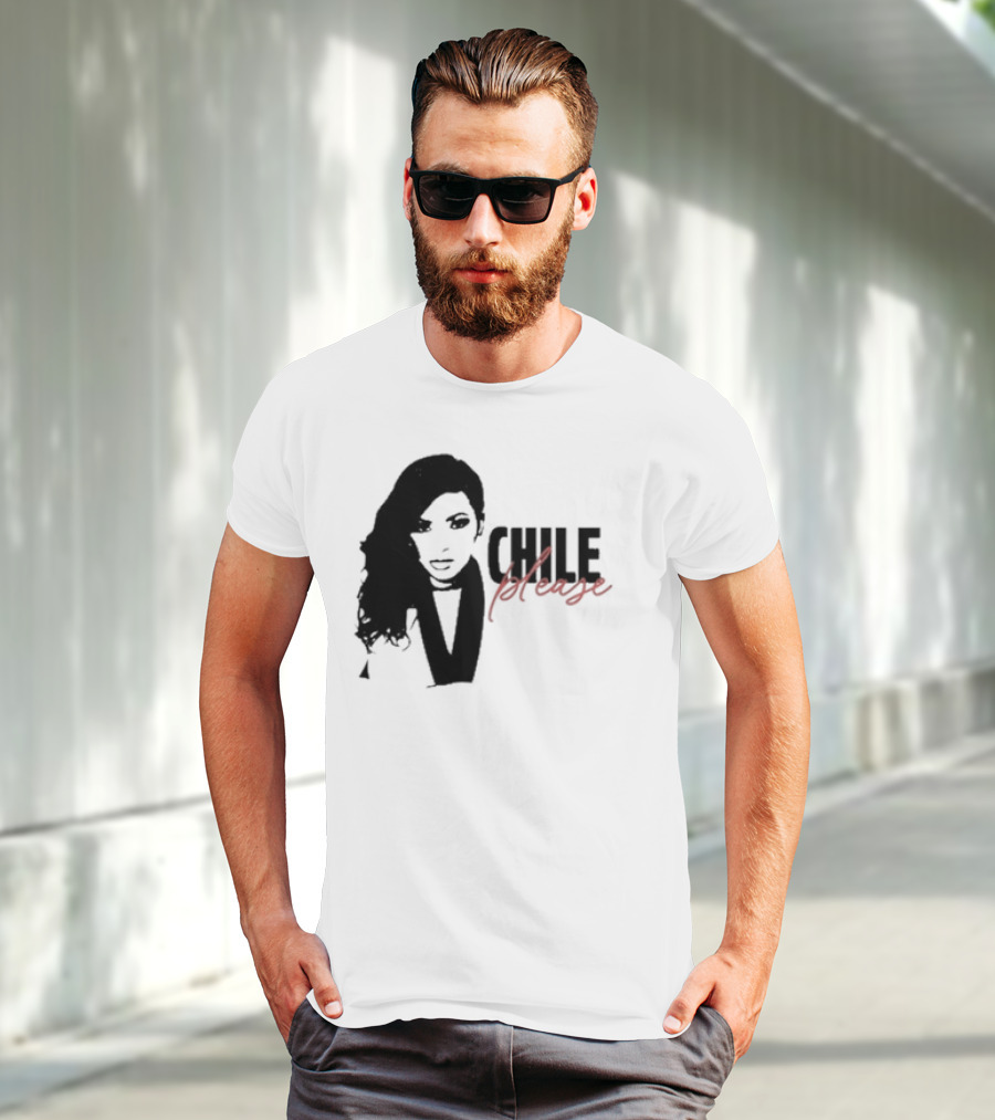 Jasmine Crockett Chile Please Silhouette Textured Portrait T-Shirt