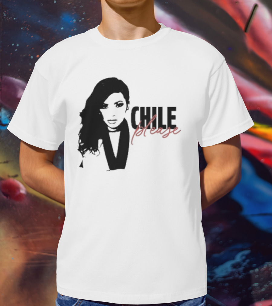 Jasmine Crockett Chile Please Silhouette Textured Portrait T-Shirt