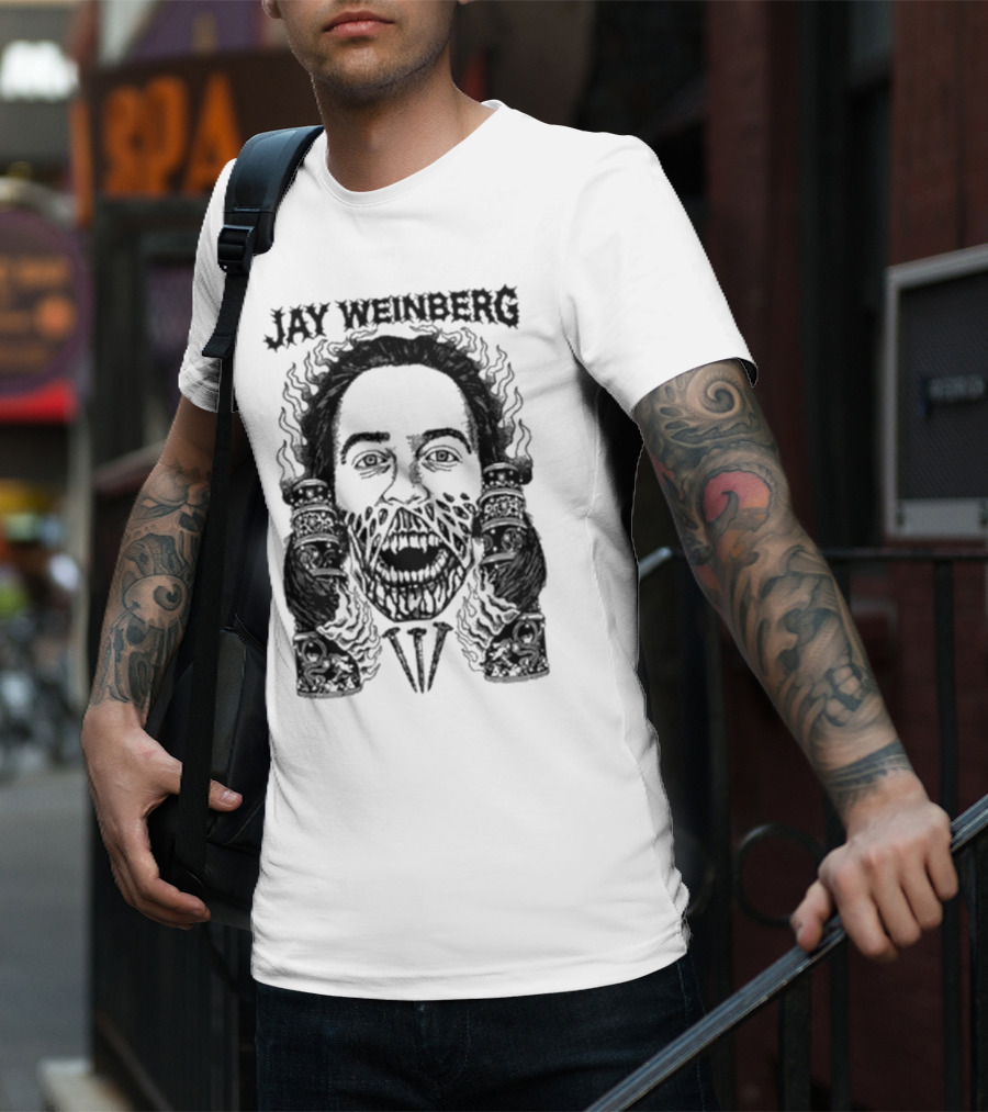 JW X Death Traitors Collab Masked Face And Skeletal Hands T-Shirt