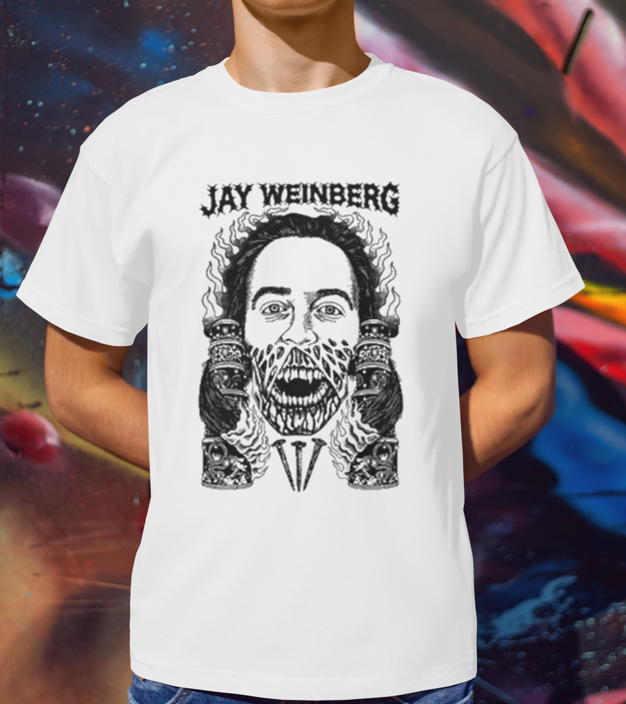 JW X Death Traitors Collab Masked Face And Skeletal Hands T-Shirt