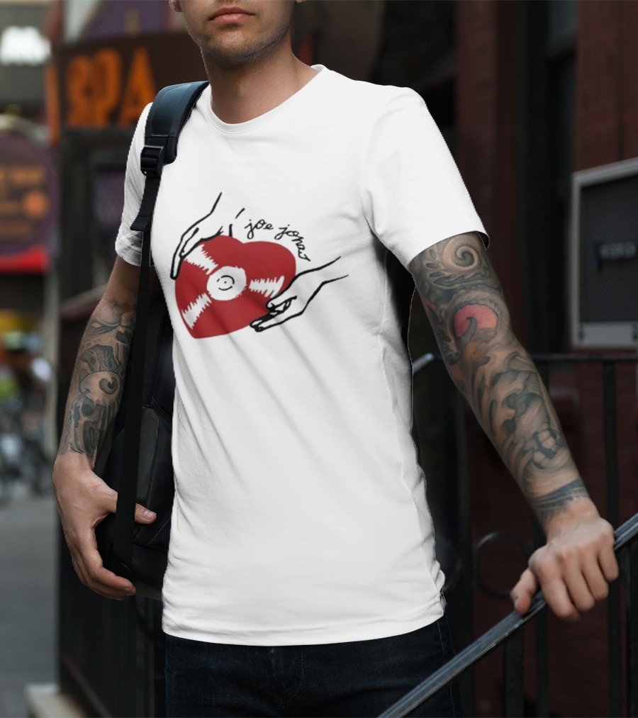 Joe Jonas Vinyl Heart Record T-Shirt