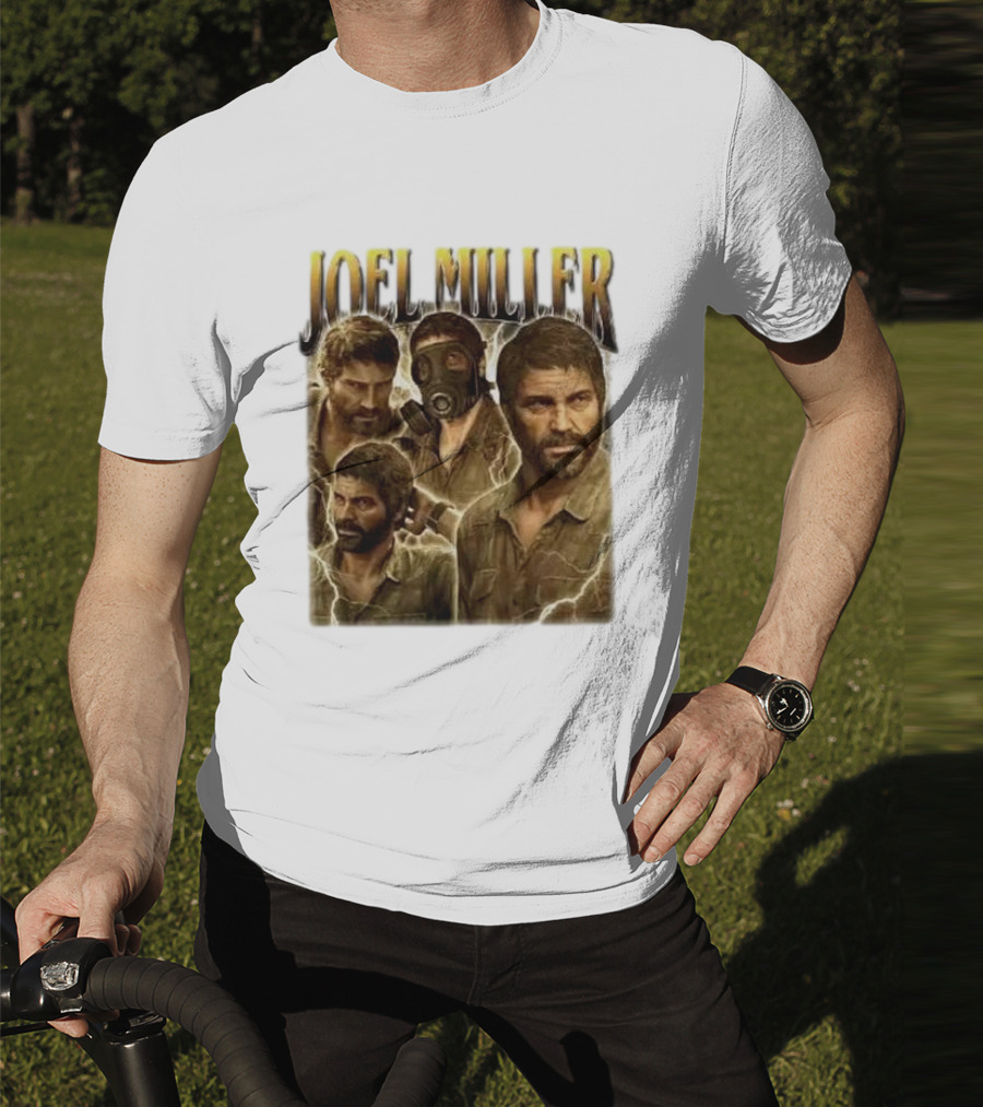 Joel Miller The Last Of Us Vintage Style Character Art T-Shirt