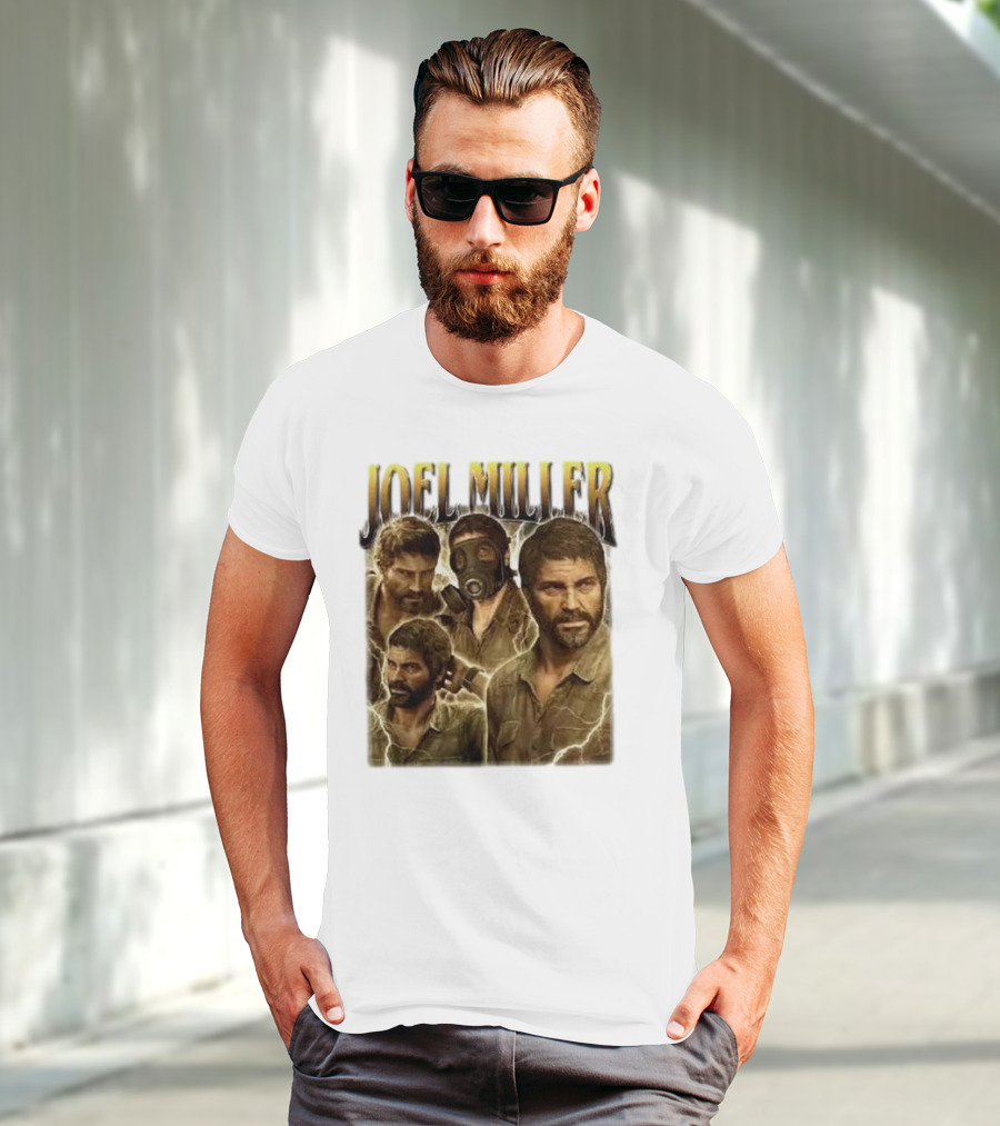 Joel Miller The Last Of Us Vintage Style Character Art T-Shirt