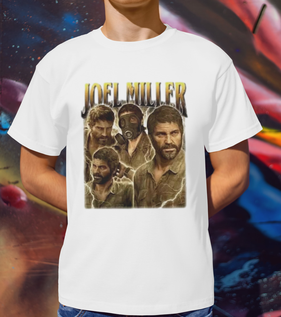 Joel Miller The Last Of Us Vintage Style Character Art T-Shirt