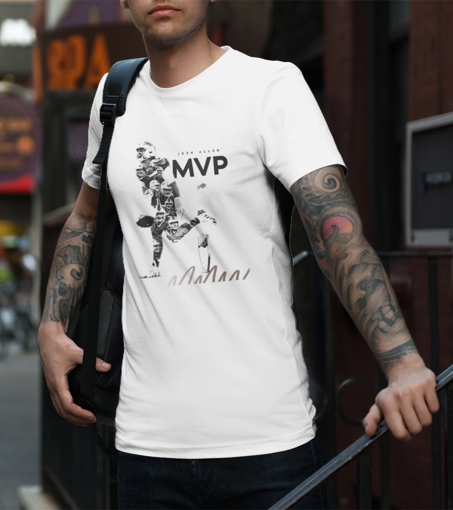 Josh Allen Buffalo Bills MVP Honors Iconic Running Pose T-Shirt