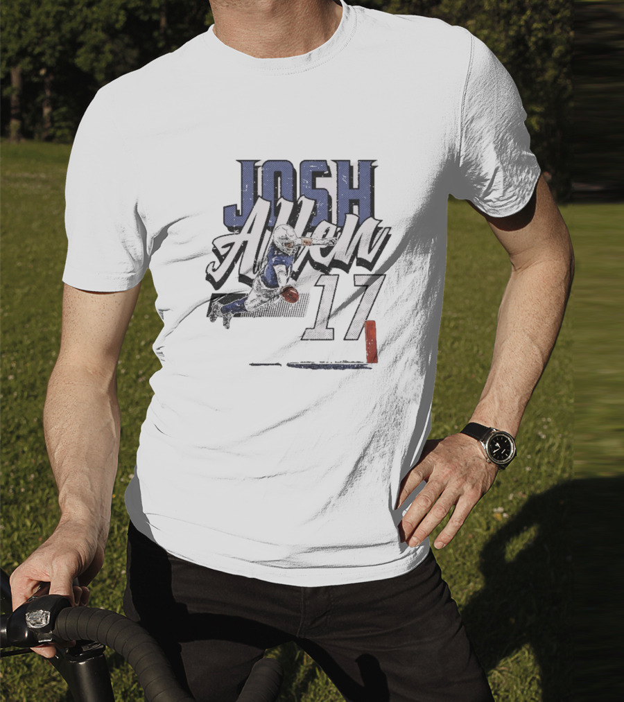 Josh Allen 17 Buffalo Bills Quarterback Dive T-Shirt
