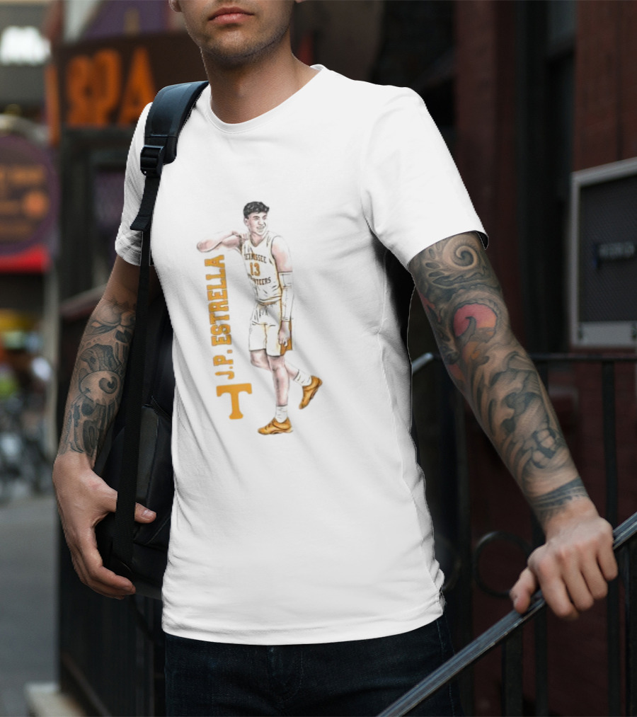 J.P. Estrella Tennessee Volunteers 13 Basketball Player T-Shirt