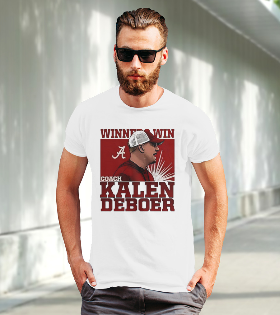 Winner Win Coach Kalen DeBoer Alabama T-Shirt