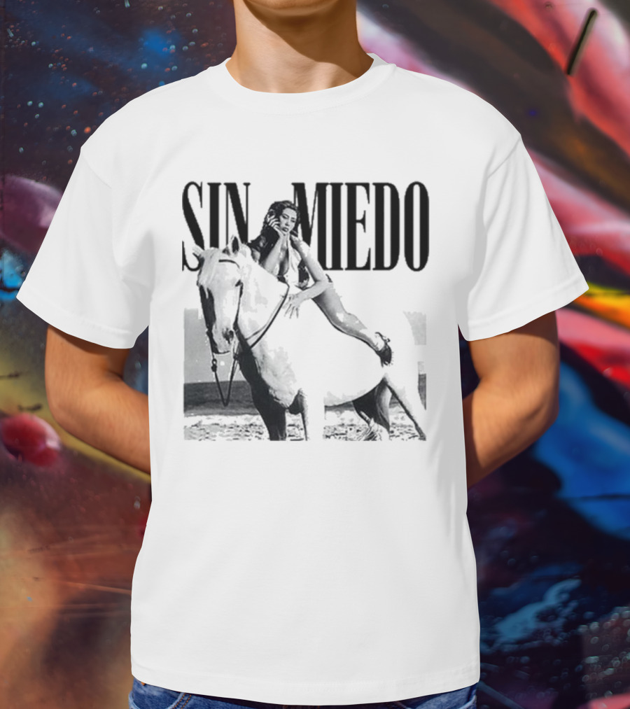 Kali Uchis Sin Miedo Equestrian Horseback Riding Vintage Style T-Shirt