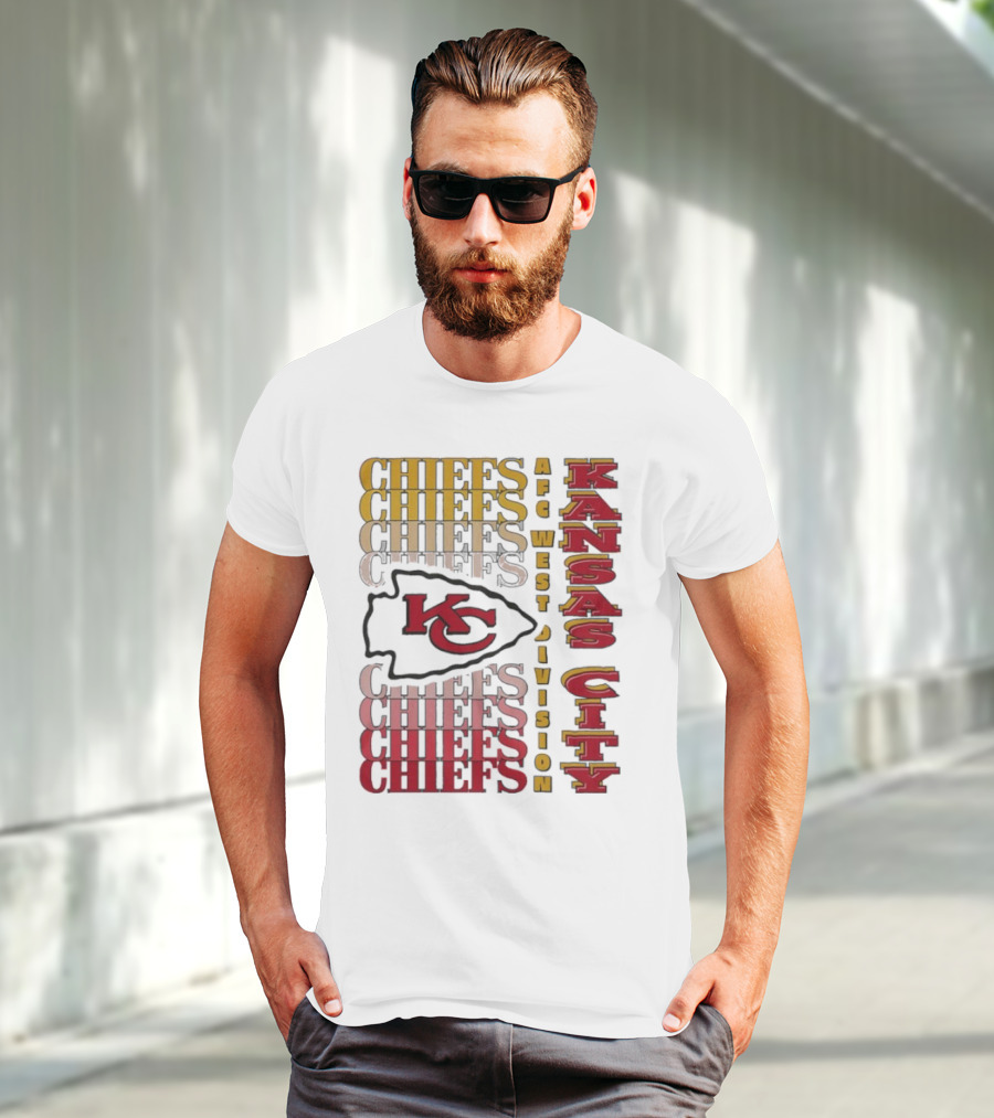 Kansas City Chiefs AFC West Division Kansas City Chiefs Logo KC Chiefs T-Shirt
