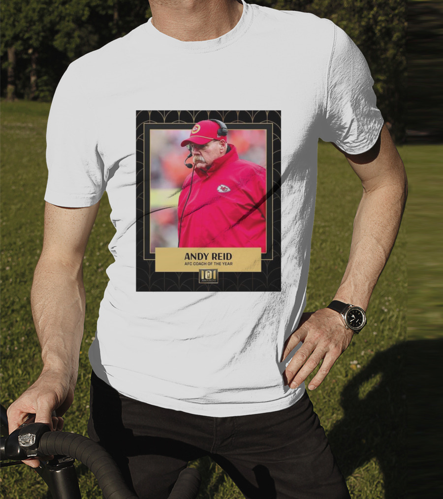 Kansas City Chiefs Andy Reid AFC Coach Of The Year 101 Awards T-Shirt